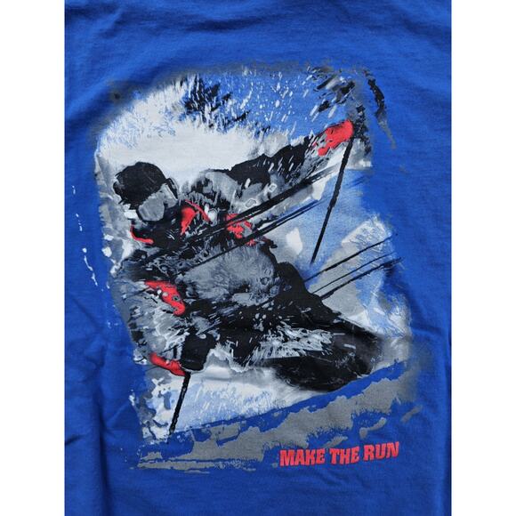 Vintage Marlboro Shirt Men XL Blue Adventure Team 90s Y2K Skiing Ski Pockt - Picture 2 of 8